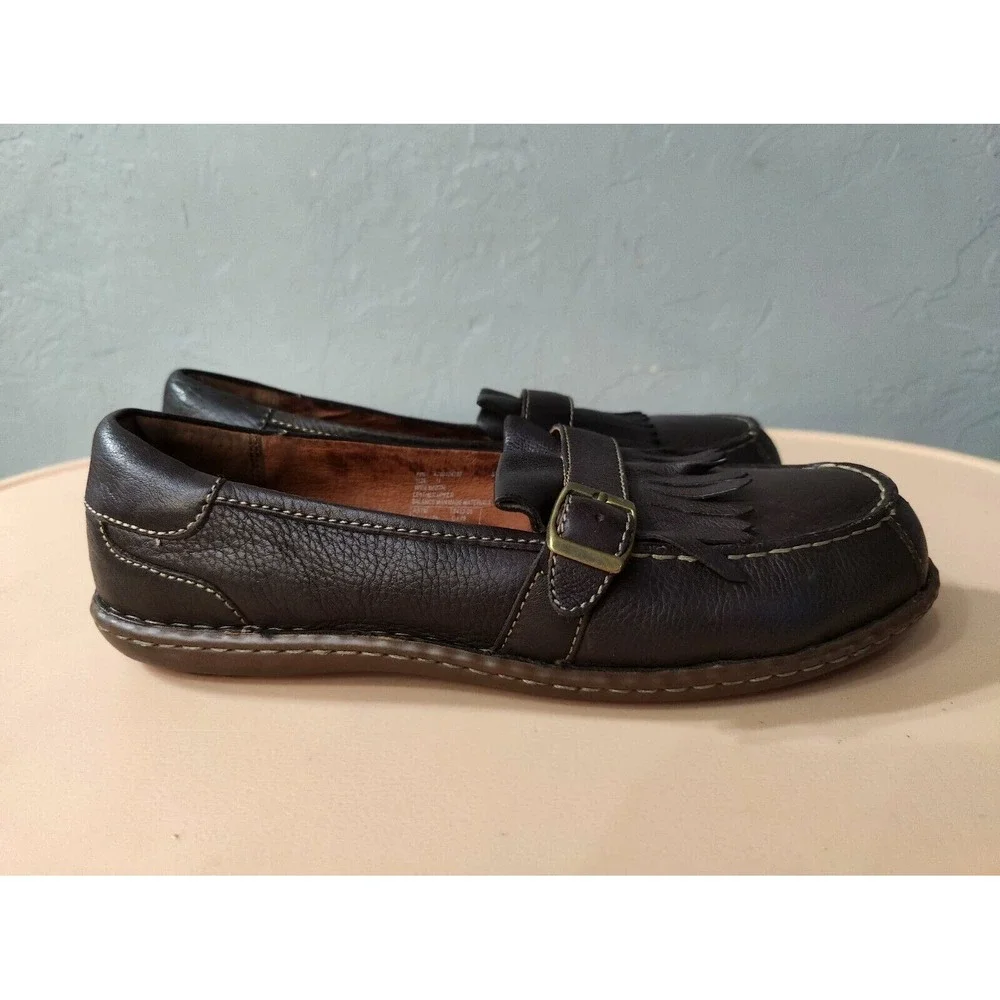 Hush Puppies Professionals Brown Buckle Loafers Men‎ Size 11 Wide Slip On